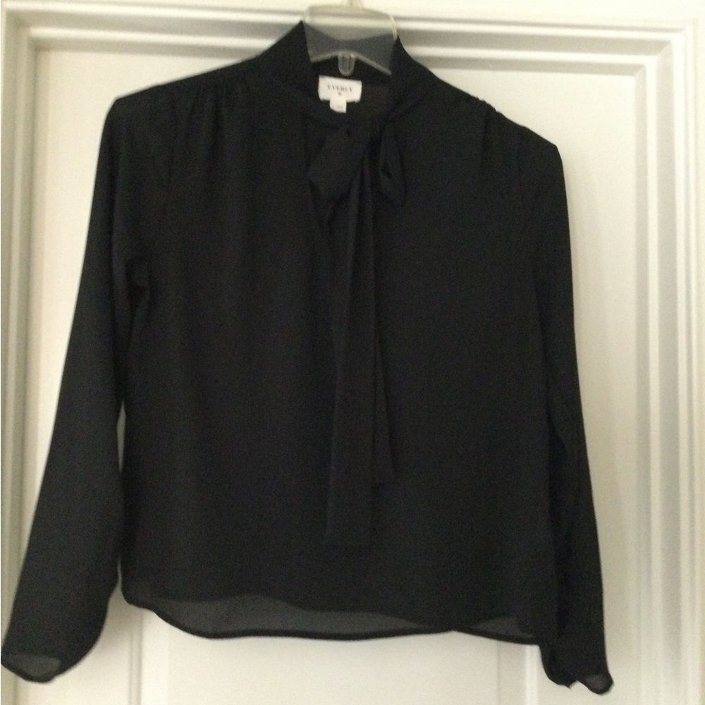 Ladies Black Long Sleeve Blouse by Everly. Size S.